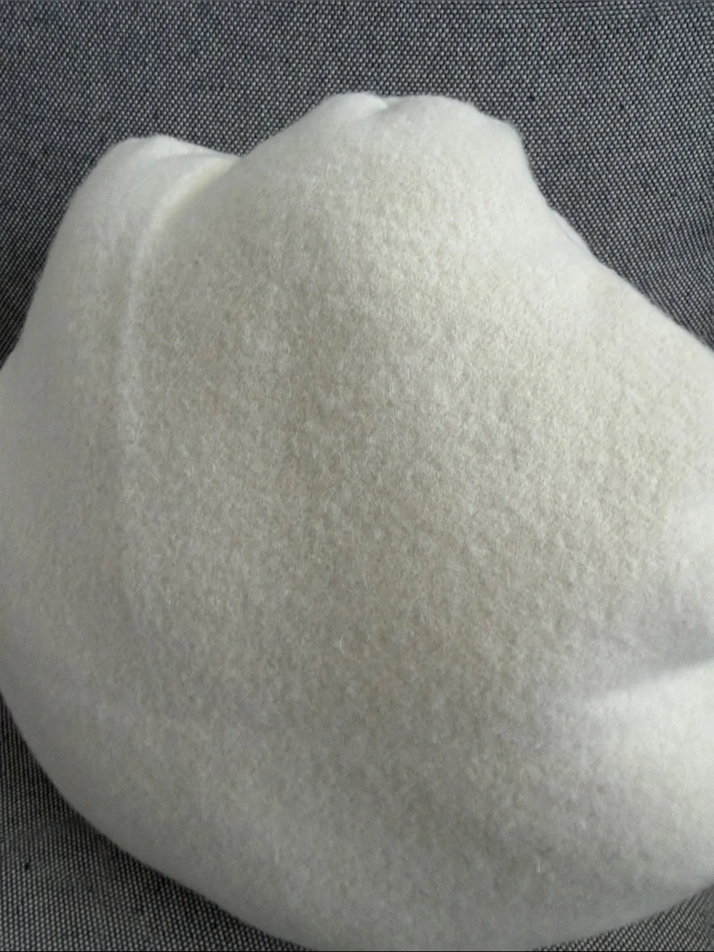 100% Wool Decorative Accent Pillow Neutral Cloud Shaped